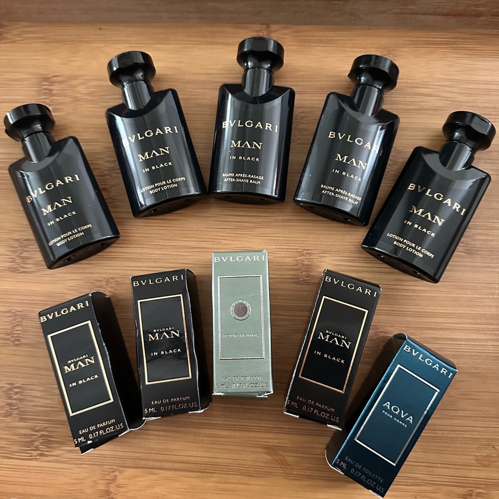 BVLGARI Man in black Eau de Parfum. Travel size BUNDLE of 10. NIB